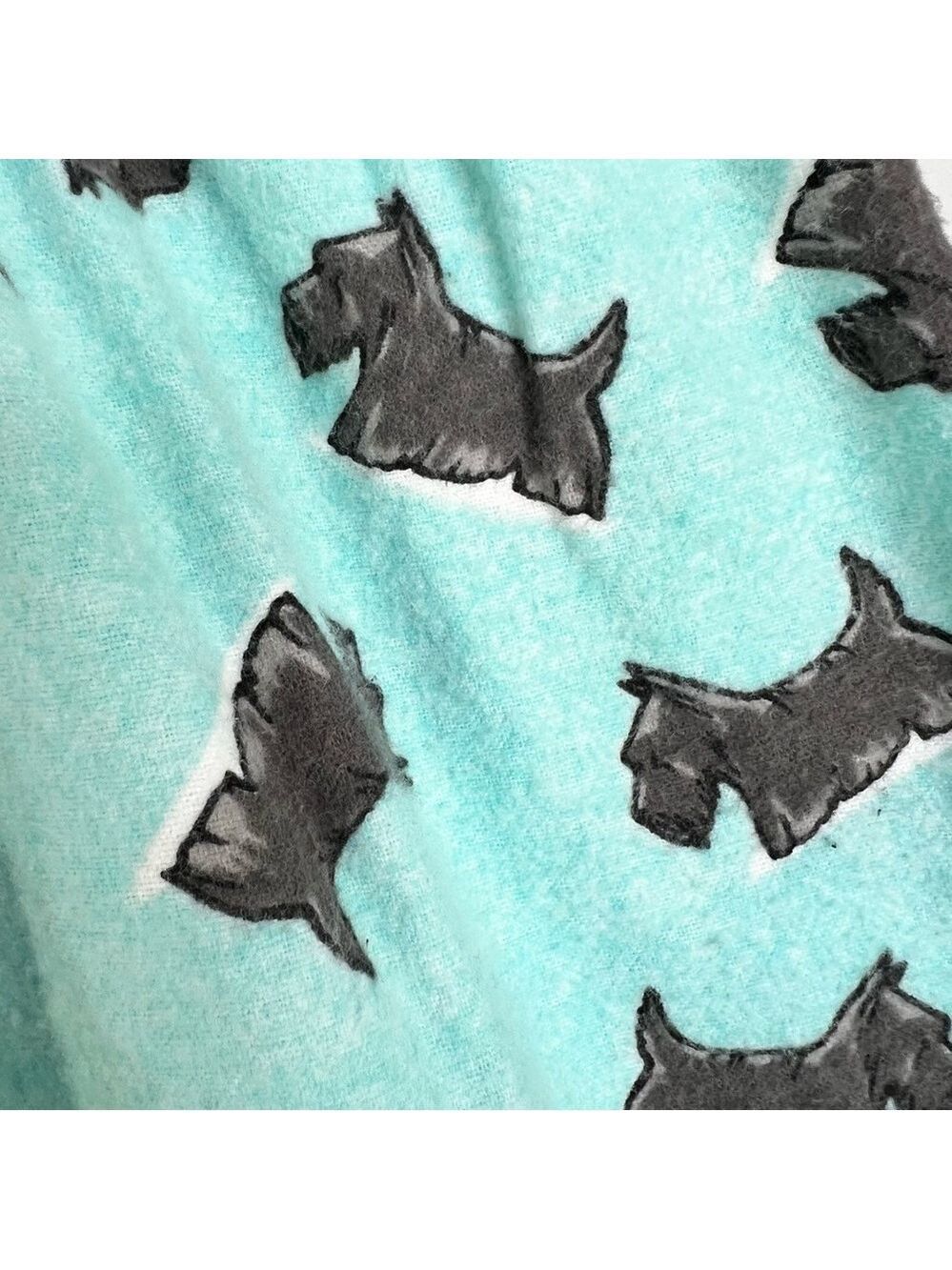 Aqua blue cotton flannel Scottie dog lounge pants pyjama pants XXL / 20 - Picture 10 of 14
